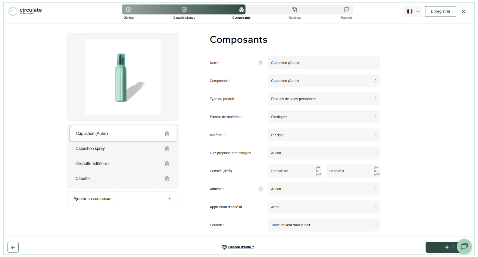 Circulate page composants