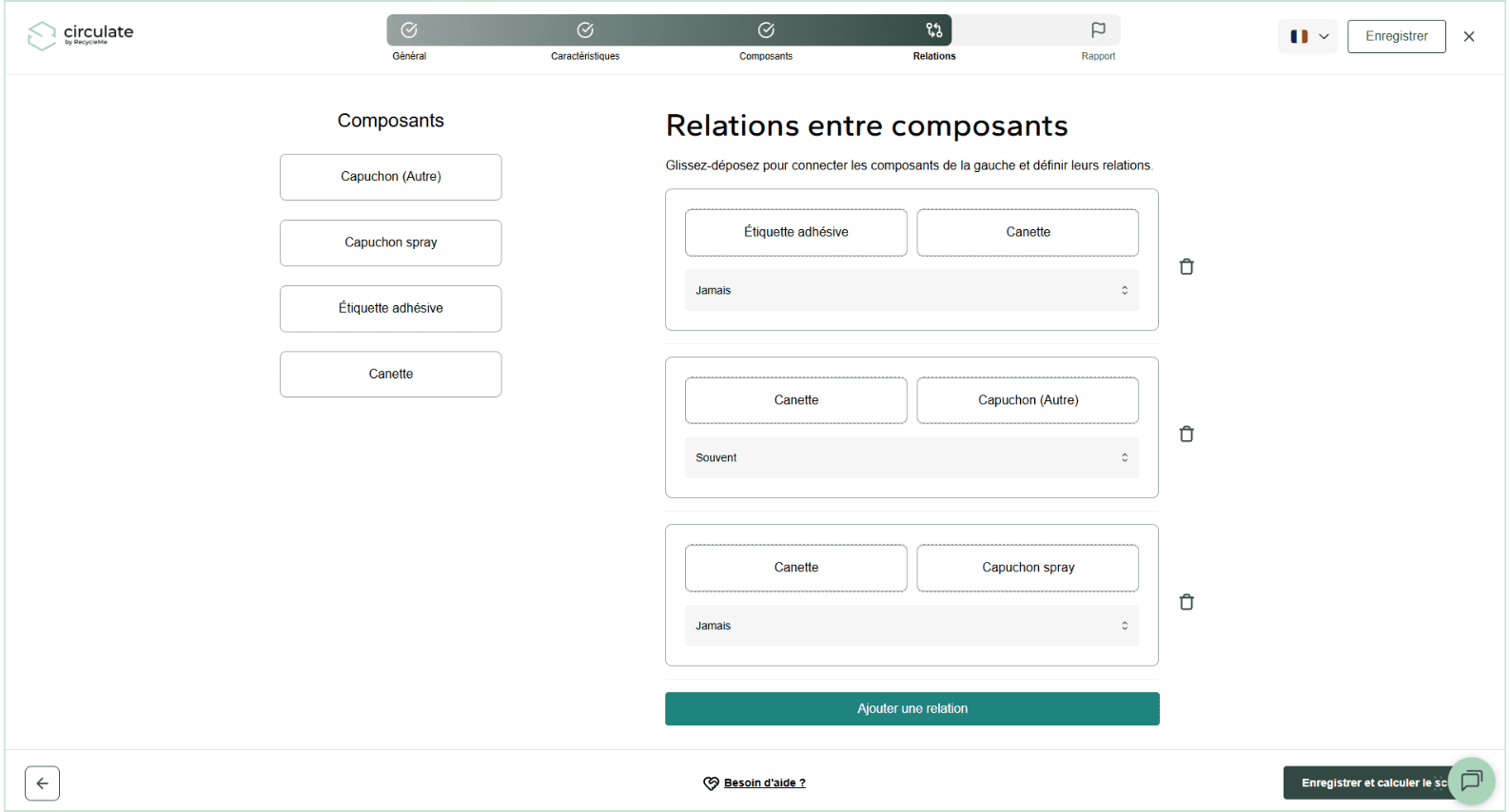Circulate Page relations entre composants